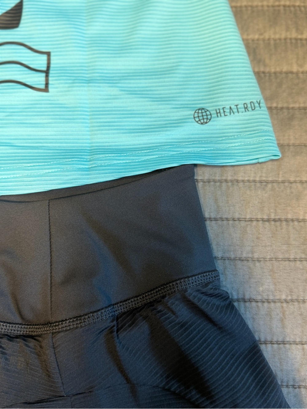 adidas Aqua Blue/Black tennis/Pickleball Set. French Open Parley collection M - Picture 9 of 11